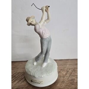 Vintage Otagiri Golfer Music Box‎ "Impossible Dream" Japan 1970's -TESTED Plays